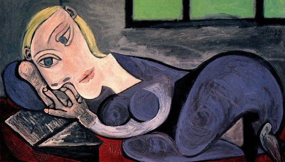 Retrato cubista de Marie-Thérèse realizado por Pablo Picasso. De su relación nacería una hija llamada Maya.
